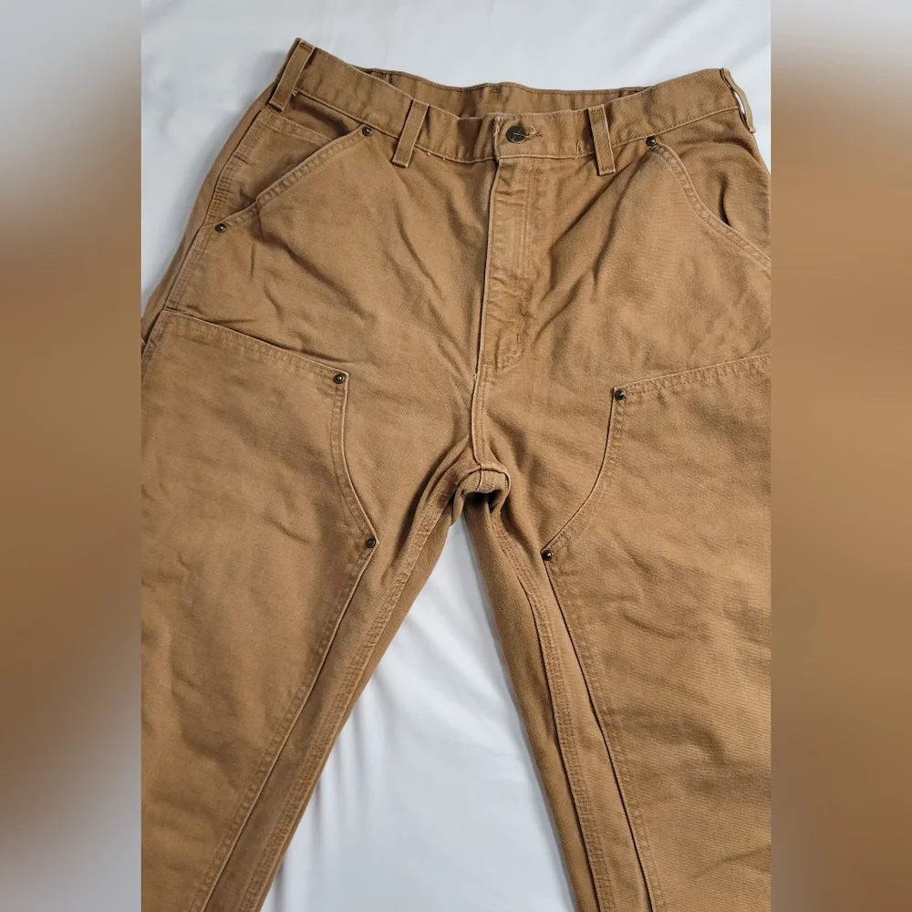 Carhartt Men's Tan Work Pants Size 34X32 - Picture 6 of 13